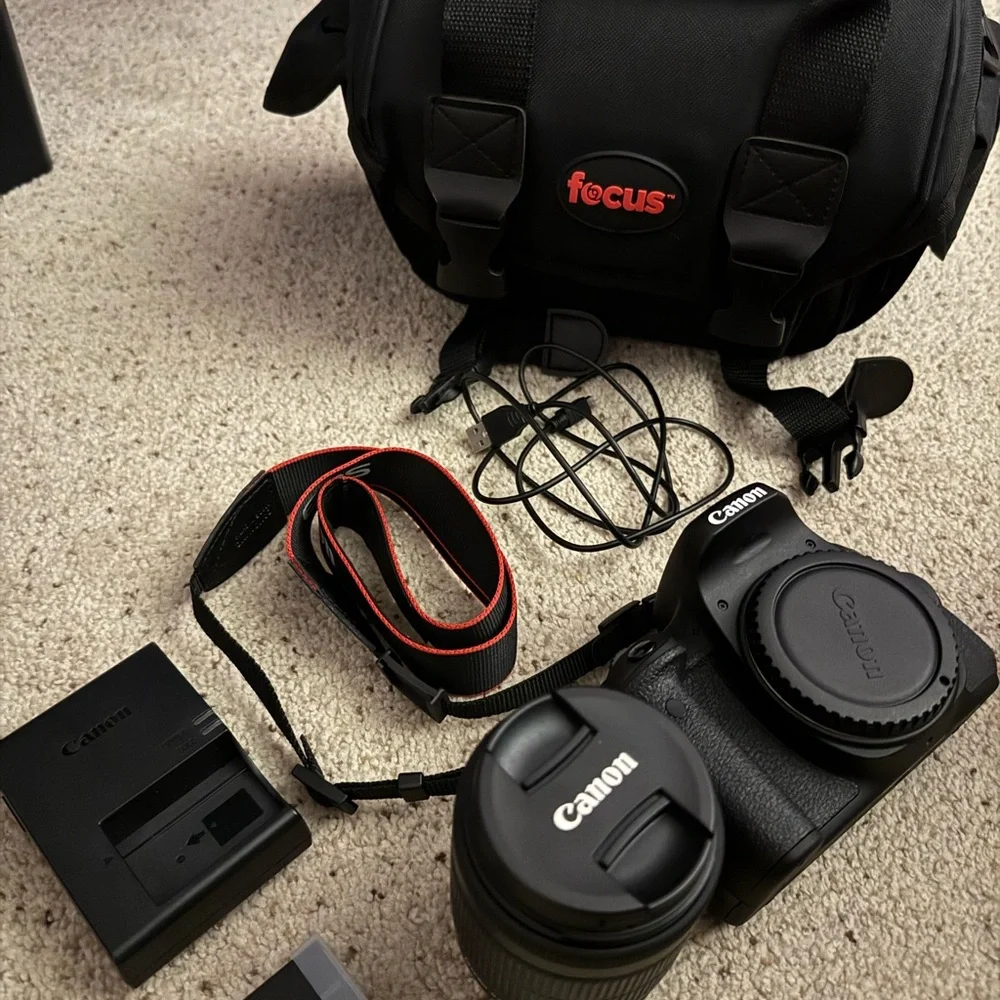 Canon Black EOS Rebel T6i Camera Set